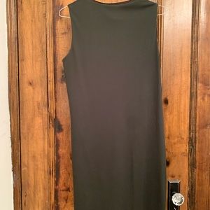 Army green fully lined Elie Tahari jersey dress.